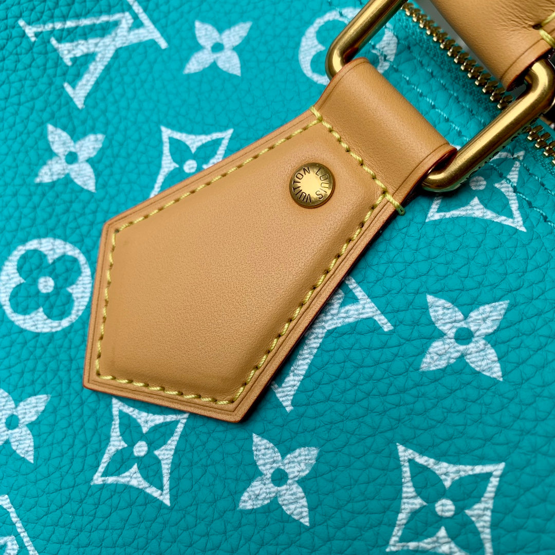 LV M21108 Louis Vuitton Speedy P9 Bandoulière 30 Bag Monogram Leather Fluorescent Lake Blue | lv m21108 louis vuitton speedy p9 bandouliere 30 bag monogram leather fluorescent lake blue 07