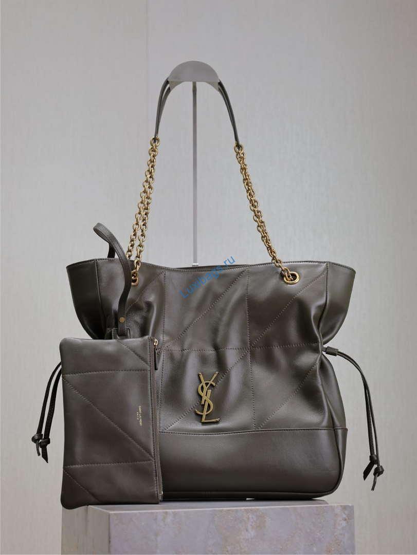 YSL 809824 JAMIE 4.3 Large SHOPPING in lambskin Dark Green