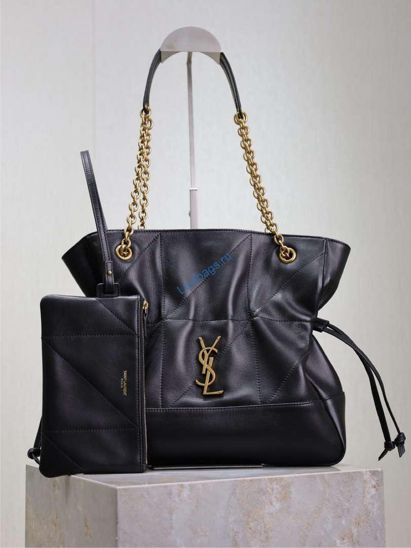YSL 833948 JAMIE 4.3 Small SHOPPING in lambskin Black