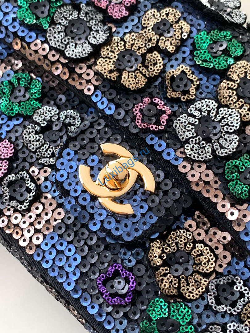Chanel A69900 25C Mini Flap Handbag High-end handmade embroidery Sequined | chanel a69900 25c mini flap handbag high end handmade embroidery sequined 06