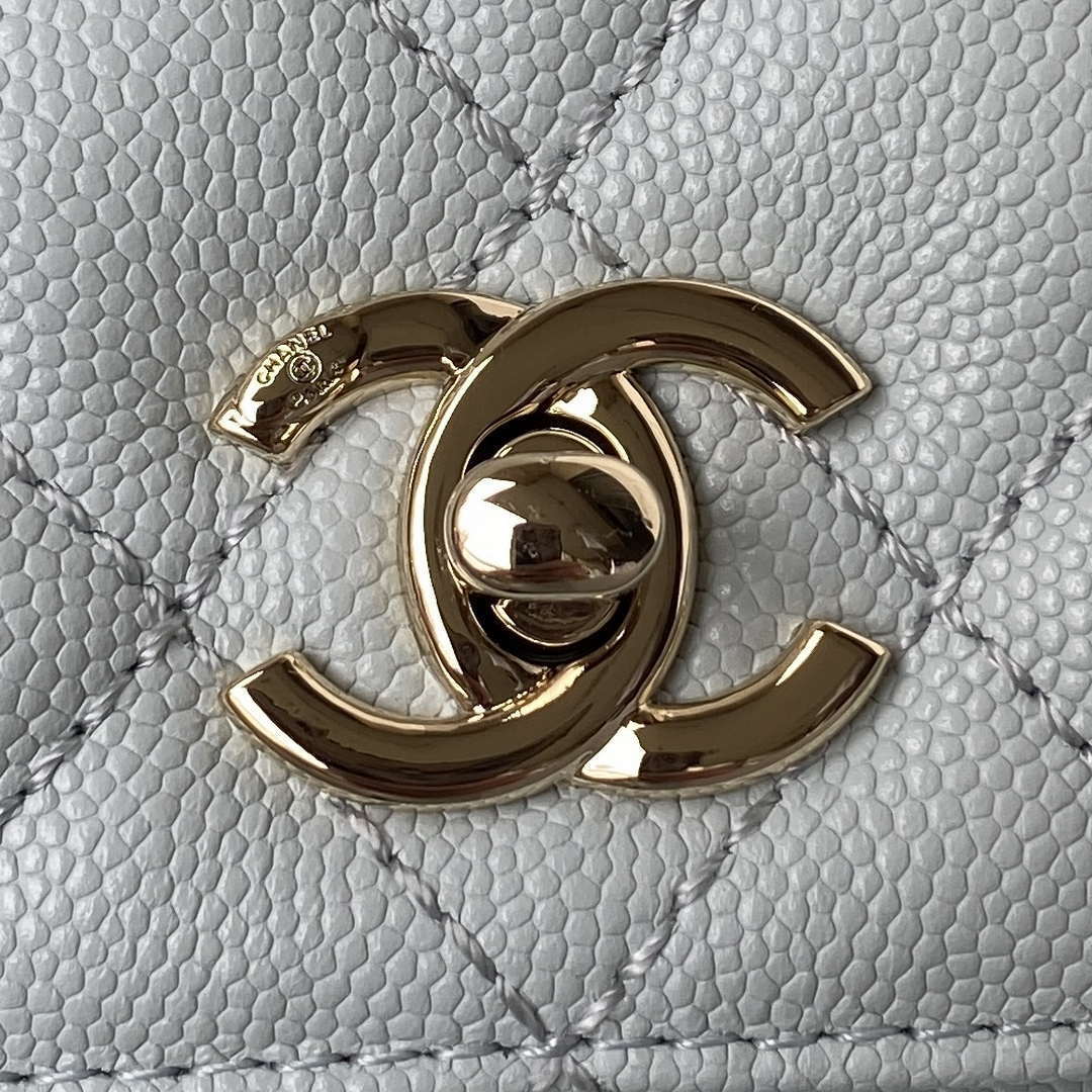 Chanel A92990 Medium Flap Bag With Top Handle Calfskin Bag Light Blue | chanel a92990 medium flap bag with top handle calfskin bag light blue 03