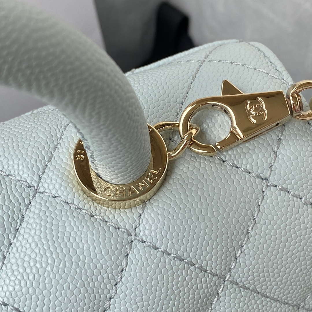 Chanel A92990 Medium Flap Bag With Top Handle Calfskin Bag Light Blue | chanel a92990 medium flap bag with top handle calfskin bag light blue 05