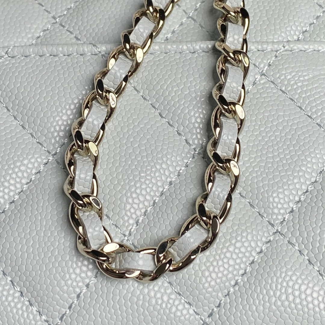 Chanel AP3238 Flap Chain Bag Light Blue Lambskin Gold With Handle Bag | chanel ap3238 flap chain bag light blue lambskin gold with handle bag 05