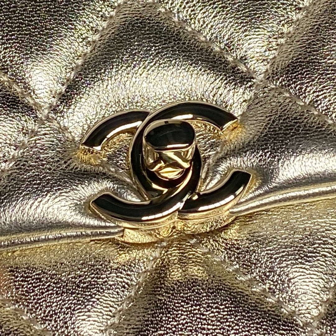 Chanel AP4592 25S Mini Flap Lambskin Gold | chanel ap4592 25s mini flap lambskin gold gold 03
