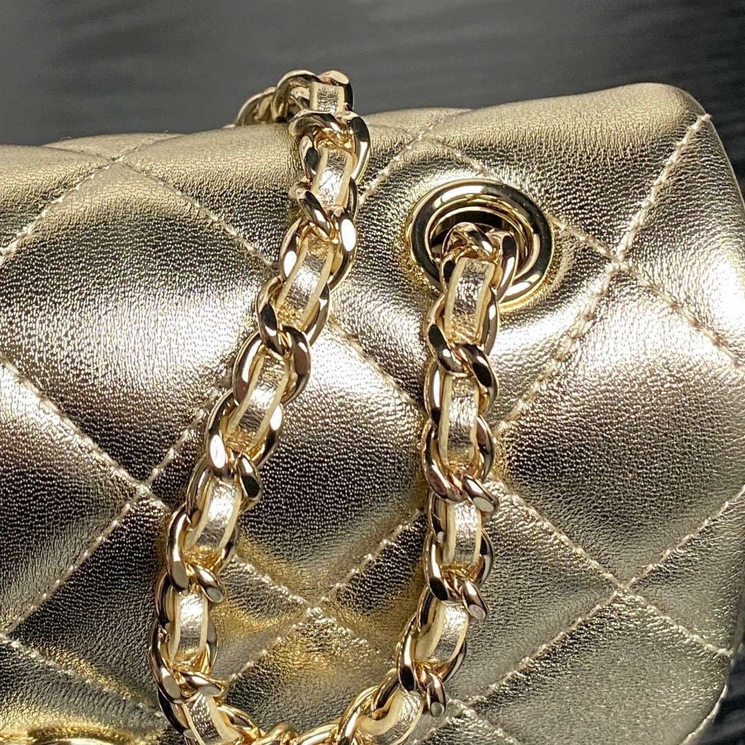 Chanel AP4592 25S Mini Flap Lambskin Gold | chanel ap4592 25s mini flap lambskin gold gold 04