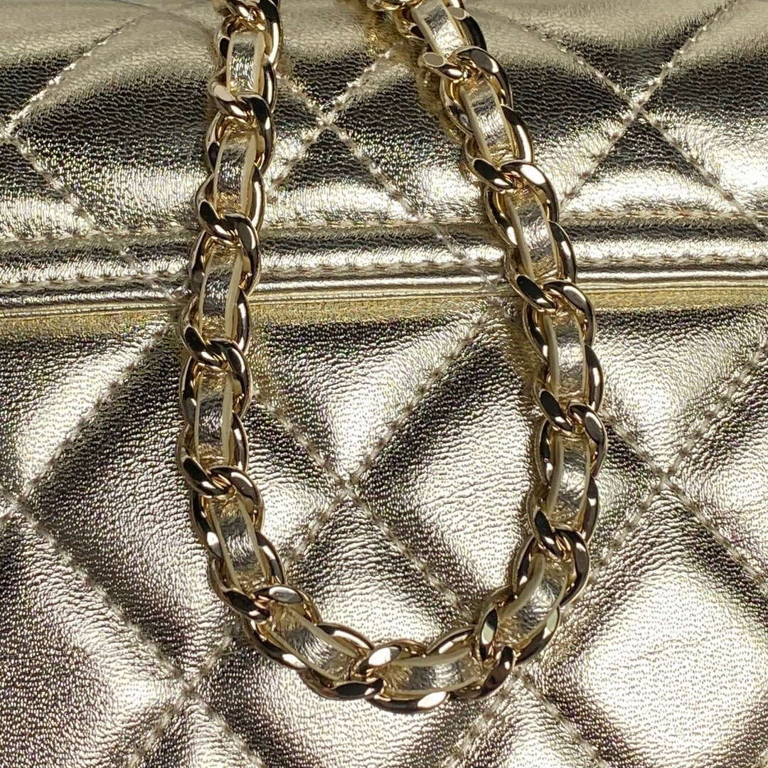 Chanel AP4592 25S Mini Flap Lambskin Gold | chanel ap4592 25s mini flap lambskin gold gold 05