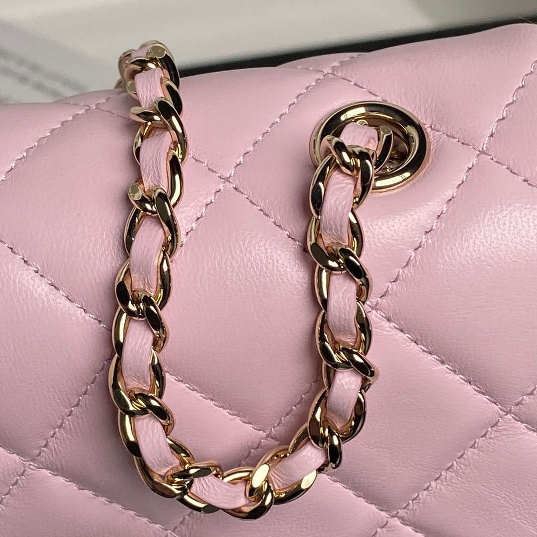 Chanel AP4592 25S Mini Flap Lambskin Pink gold | chanel ap4592 25s mini flap lambskin pink gold 04
