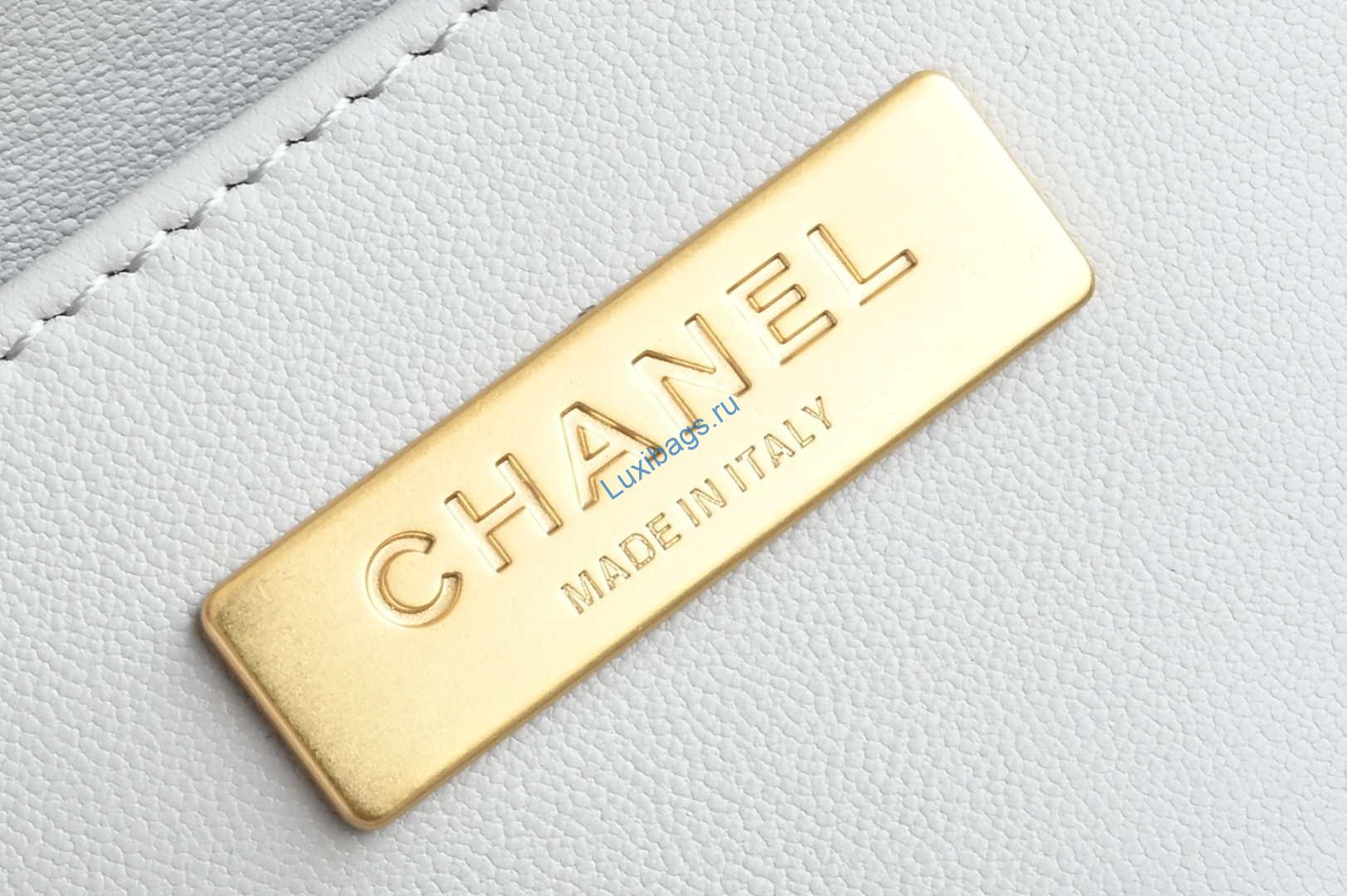 Chanel 25SS AS5354 Mini Flap Bag with Top Handle Lambskin Gray | chanel as5354 mini flap bag with top handle lambskin gray 008