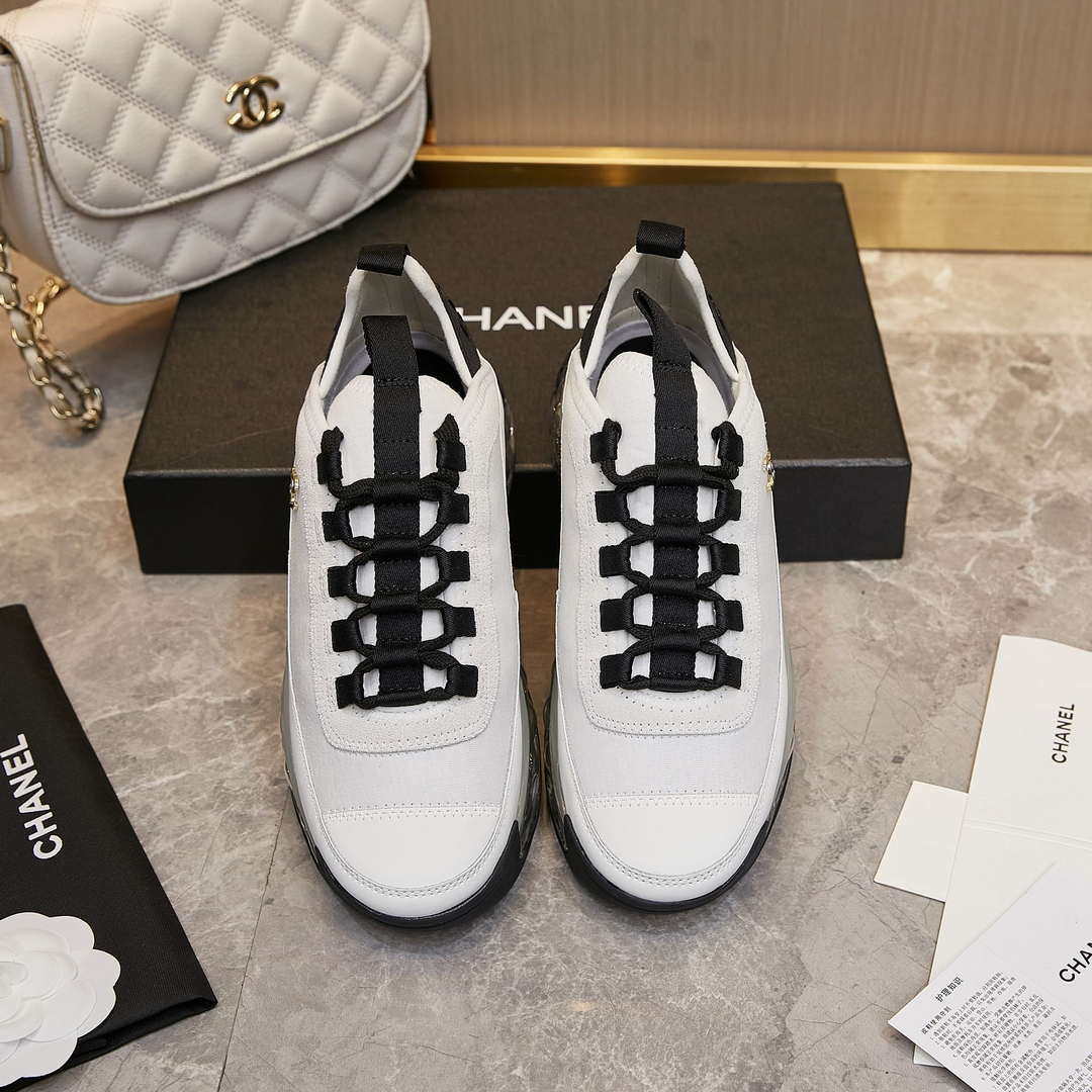 Chanel G39066 Men Women's Classic double C LOGO Trainer Sneaker C91341 | chanel g39066 men womens classic double c logo trainer sneaker c91341 005