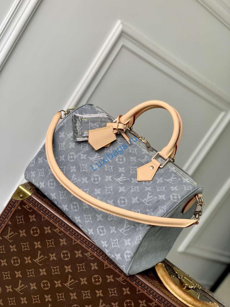 LV M13344 Louis Vuitton Speedy Soft 30 Bag Washed Gray | lv m13344 louis vuitton speedy soft 30 bag washed gray 2