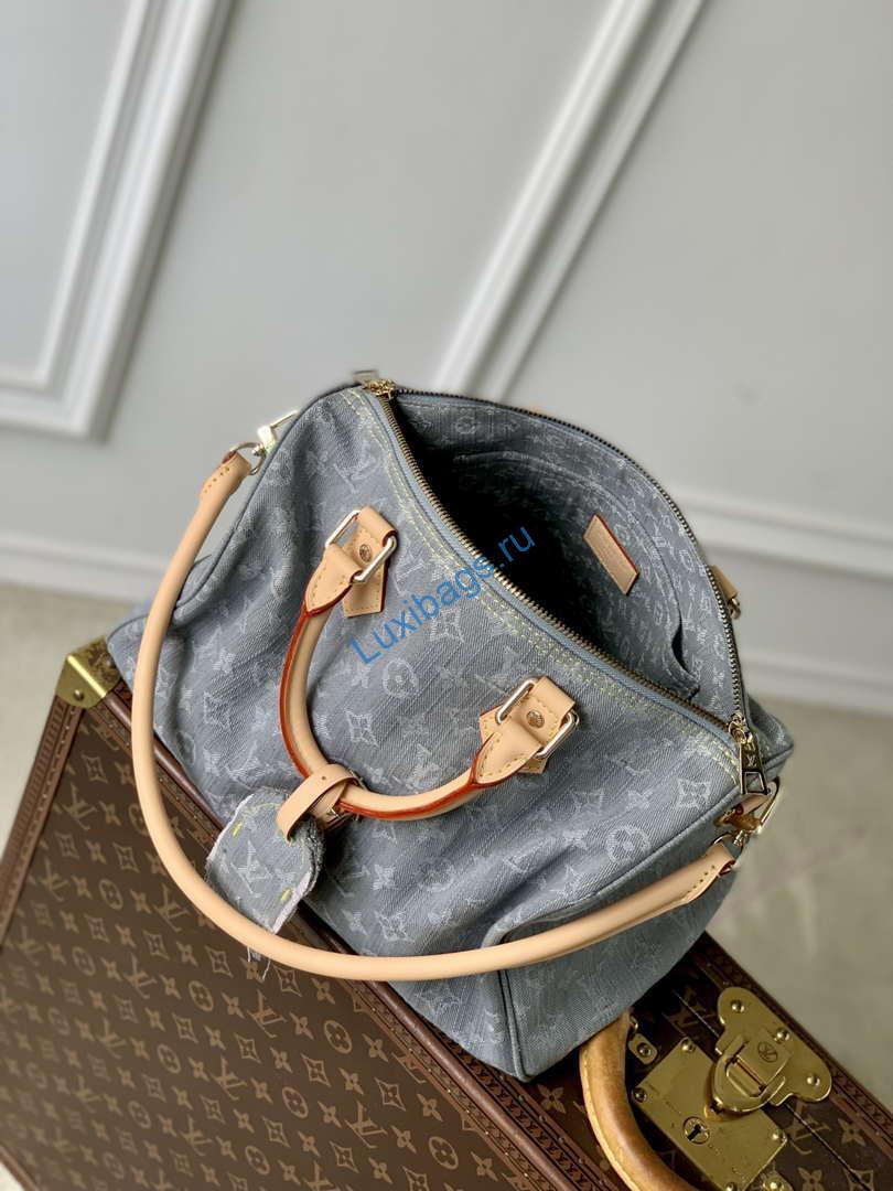 LV M13344 Louis Vuitton Speedy Soft 30 Bag Washed Gray | lv m13344 louis vuitton speedy soft 30 bag washed gray 9