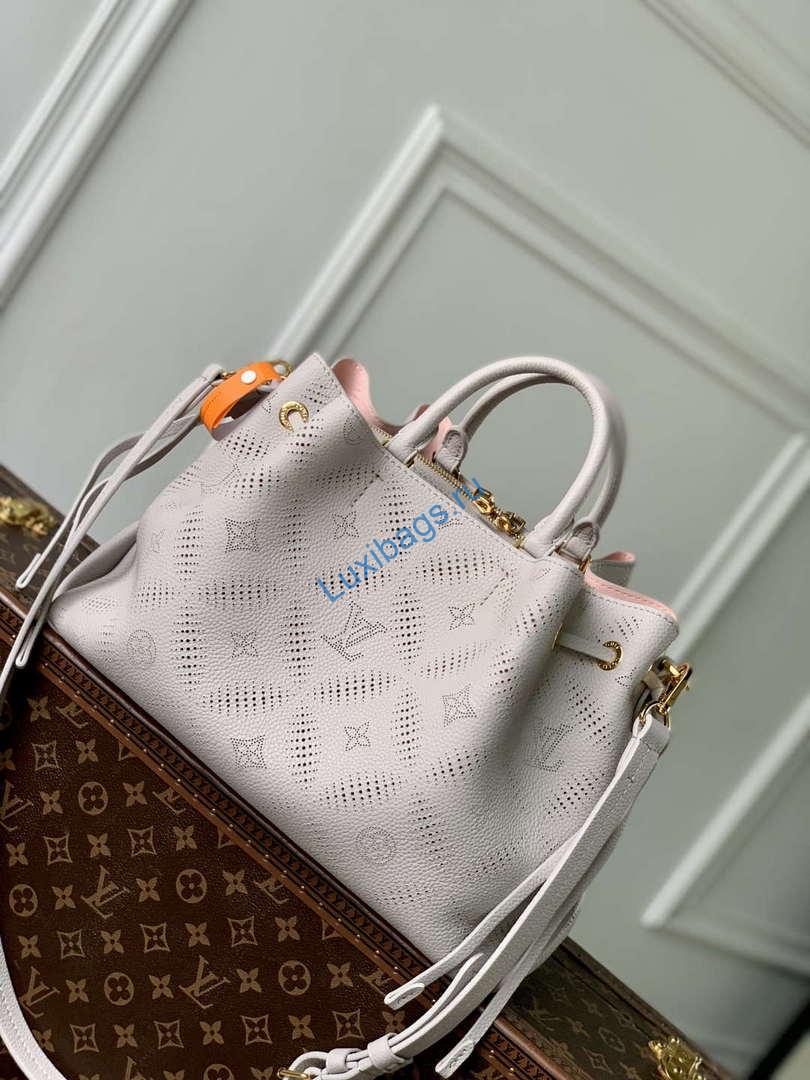 LV M13838 Louis Vuitton Bella Tote Mahina Bag Pink/Gray | lv m13838 louis vuitton bella tote bag pink gray 3