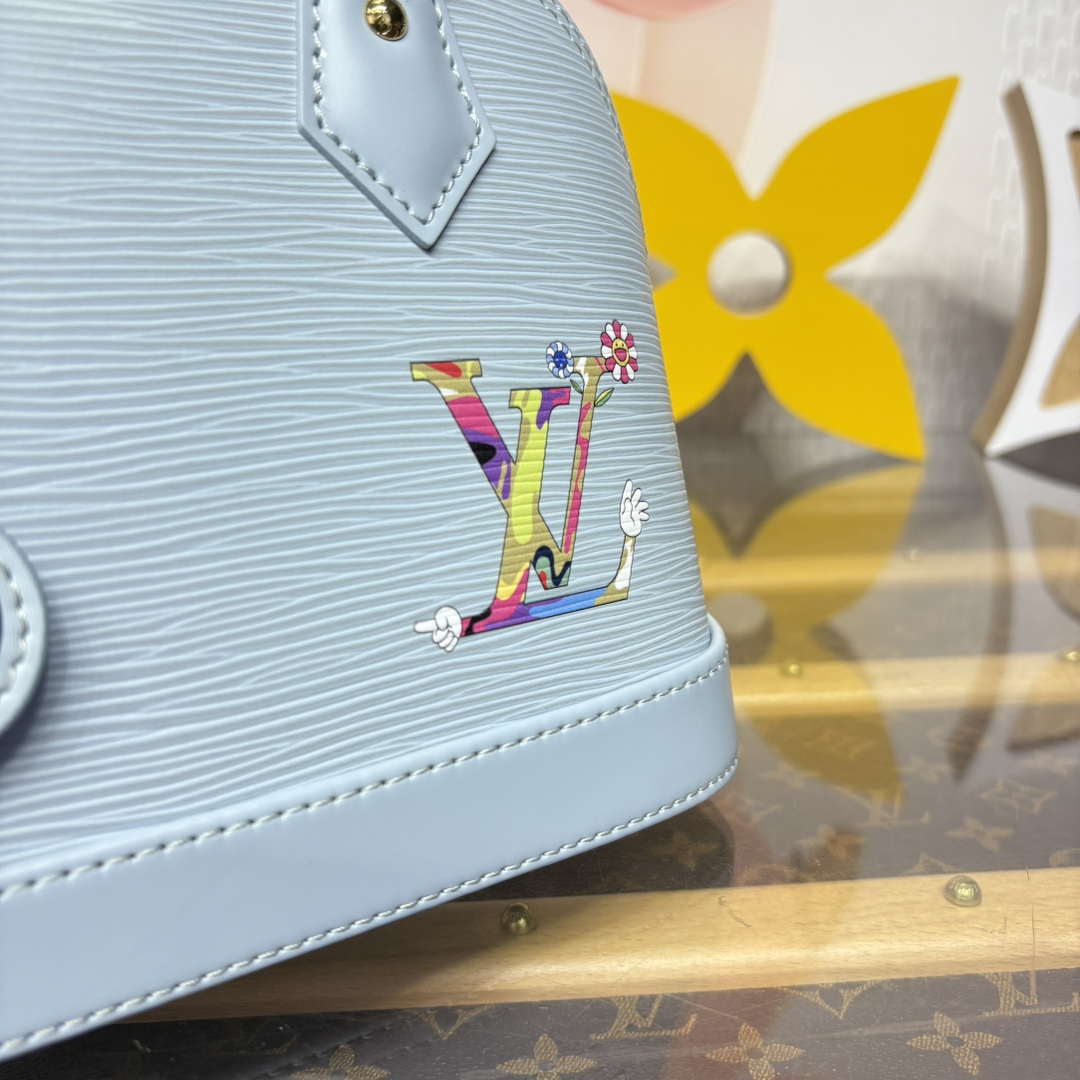 LV M14197 Louis Vuitton LV x TM Alma BB Handbag Washed Blue | lv m14197 louis vuitton lv x tm alma bb handbag washed blue 6