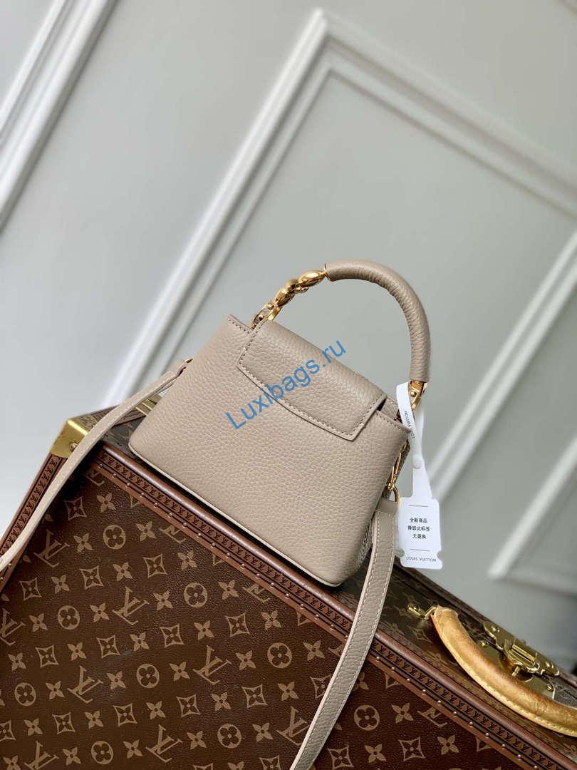 LV M23944 Louis Vuitton Capucines Mini Jewelily Handbag Quartz | lv m23944 louis vuitton capucines mini bag taurillon leather quartz 3