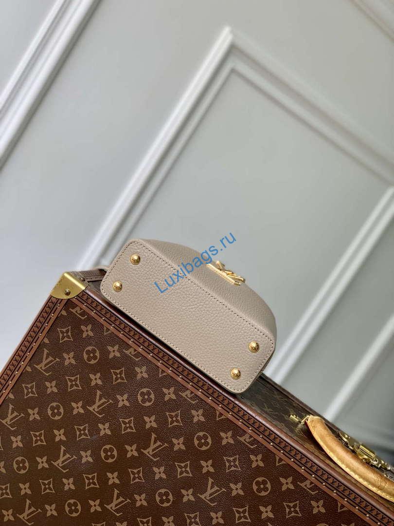 LV M23944 Louis Vuitton Capucines Mini Jewelily Handbag Quartz | lv m23944 louis vuitton capucines mini bag taurillon leather quartz 4