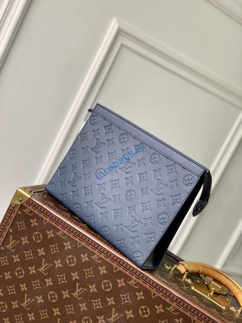 LV M61692 Louis Vuitton Pochette Voyage MM Bag Monogram Ｂlue | lv m61692 louis vuitton pochette voyage mm bag monogram blue 2