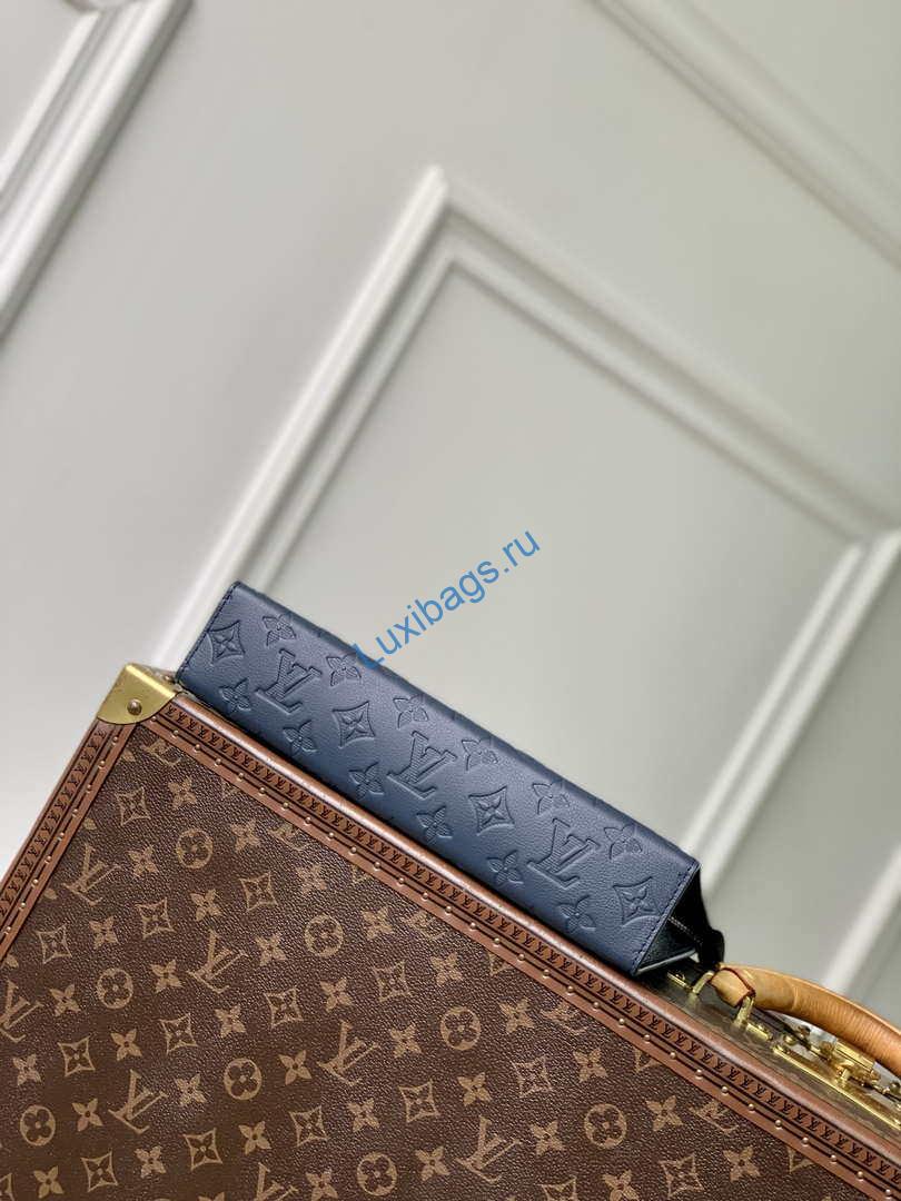 LV M61692 Louis Vuitton Pochette Voyage MM Bag Monogram Ｂlue | lv m61692 louis vuitton pochette voyage mm bag monogram blue 4