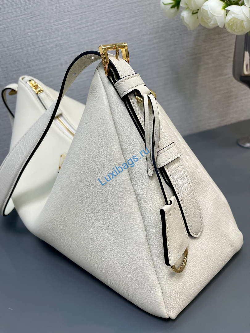 Prada 1BC228 Prada Aimèe Large leather shoulder bag White | prada 1bc228 prada aimee medium leather shoulder bag white 003 edbce8e3 8388 48da 8375 463b91bc2762