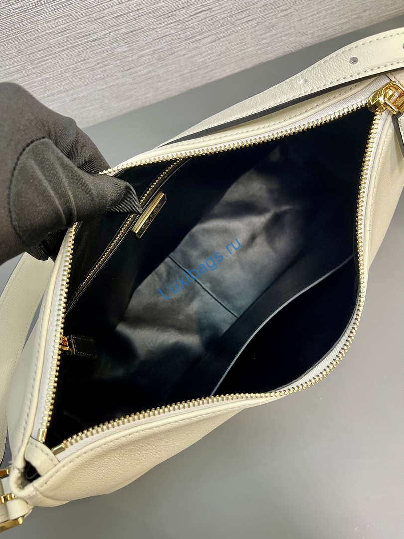 Prada 1BC228 Prada Aimèe Large leather shoulder bag White | prada 1bc228 prada aimee medium leather shoulder bag white 007 7b76103f d3d3 4ab1 8c98 163bbefd68a9
