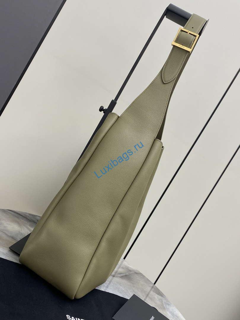 YSL 753837 Le 5 À 7 Supple Large In Smooth Leather Green | ysl 753837 le 5 a 7 supple large in smooth leather green 03