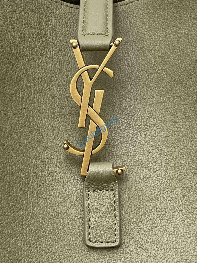YSL 753837 Le 5 À 7 Supple Large In Smooth Leather Green | ysl 753837 le 5 a 7 supple large in smooth leather green 05