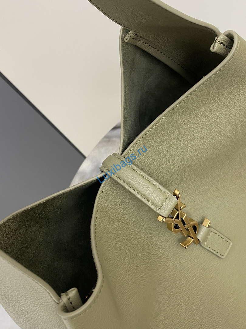 YSL 753837 Le 5 À 7 Supple Large In Smooth Leather Green | ysl 753837 le 5 a 7 supple large in smooth leather green 08