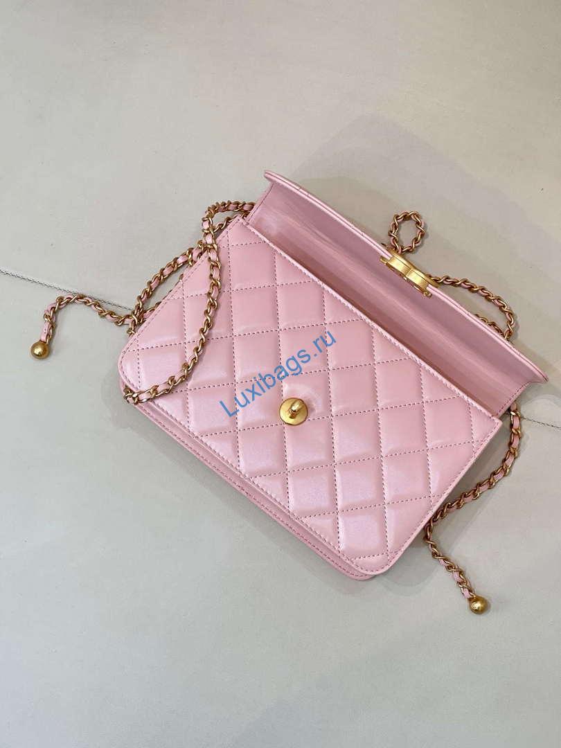 chanel as2649 woc wallet on chain calfskin bag pink 4 Chanel AS2649 Woc Wallet on Chain Calfskin Bag Pink | chanel as2649 woc wallet on chain calfskin bag pink 04