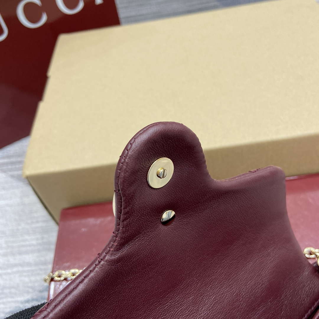 Gucci 841290 GG Marmont Mini Shoulder Bag Ancora red | gucci 841290 gg marmont mini shoulder bag anchor red 11