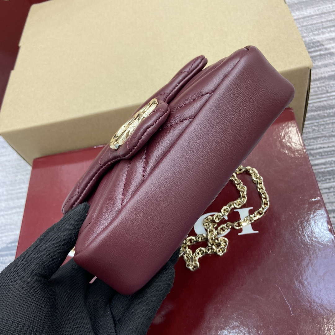 Gucci 841290 GG Marmont Mini Shoulder Bag Ancora red | gucci 841290 gg marmont mini shoulder bag anchor red 7
