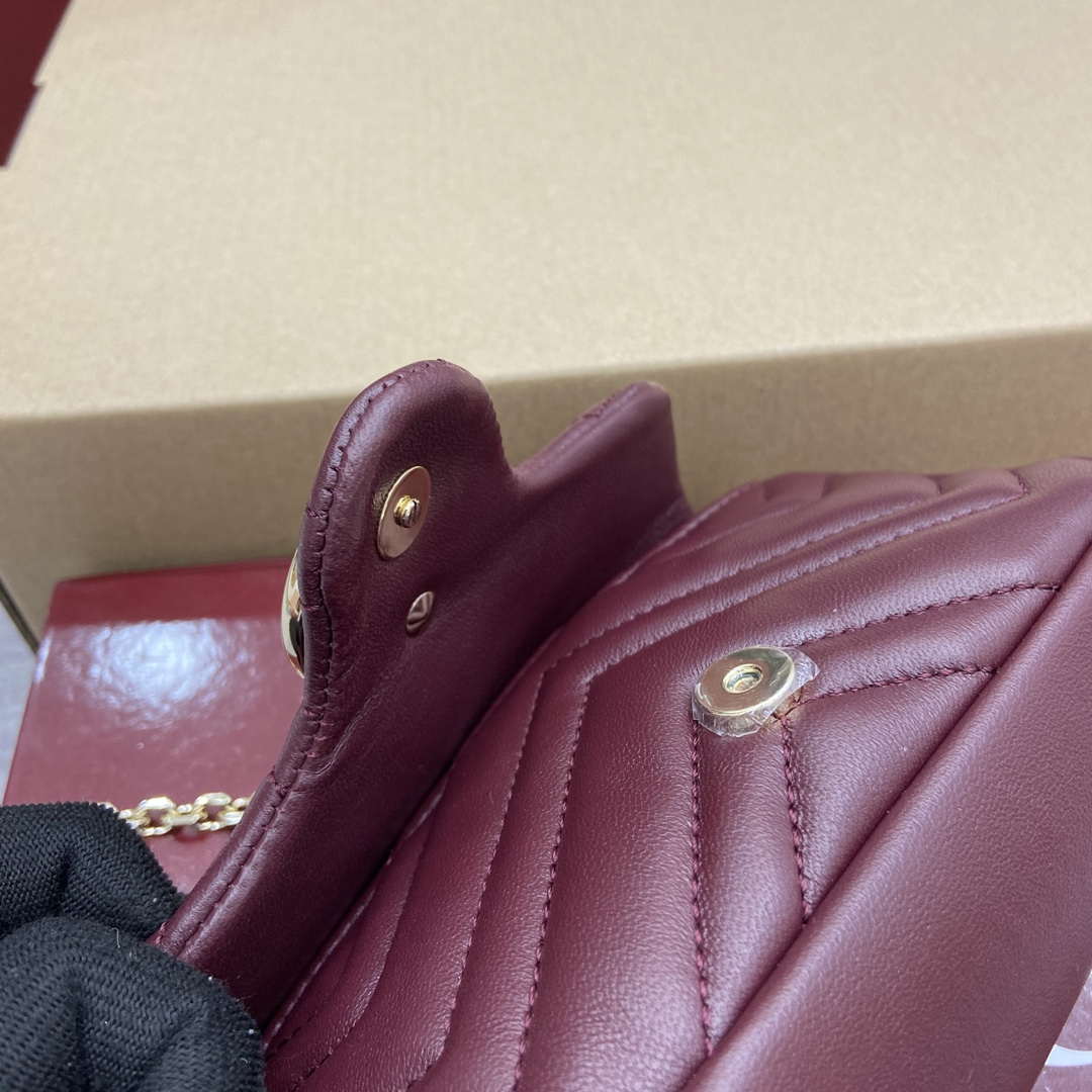 Gucci 841290 GG Marmont Mini Shoulder Bag Ancora red | gucci 841290 gg marmont mini shoulder bag anchor red 9