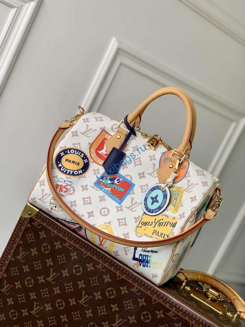 LV M14587 Louis Vuitton Speedy Soft 30 Bag Monogram Dune