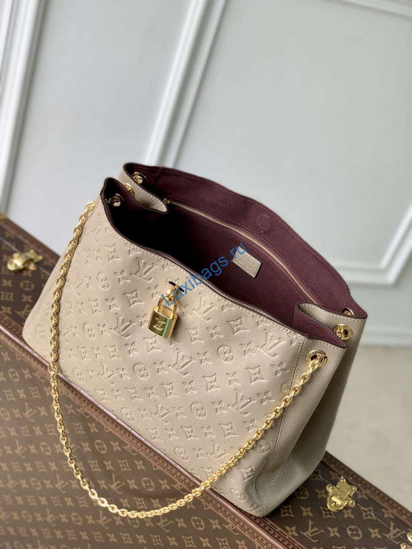 LV M14658 Louis Vuitton Anytime MM Cowhide Leather Bag Tourterelle Gray | lv m14658 louis vuitton anytime mm cowhide leather bag tourterelle gray 9