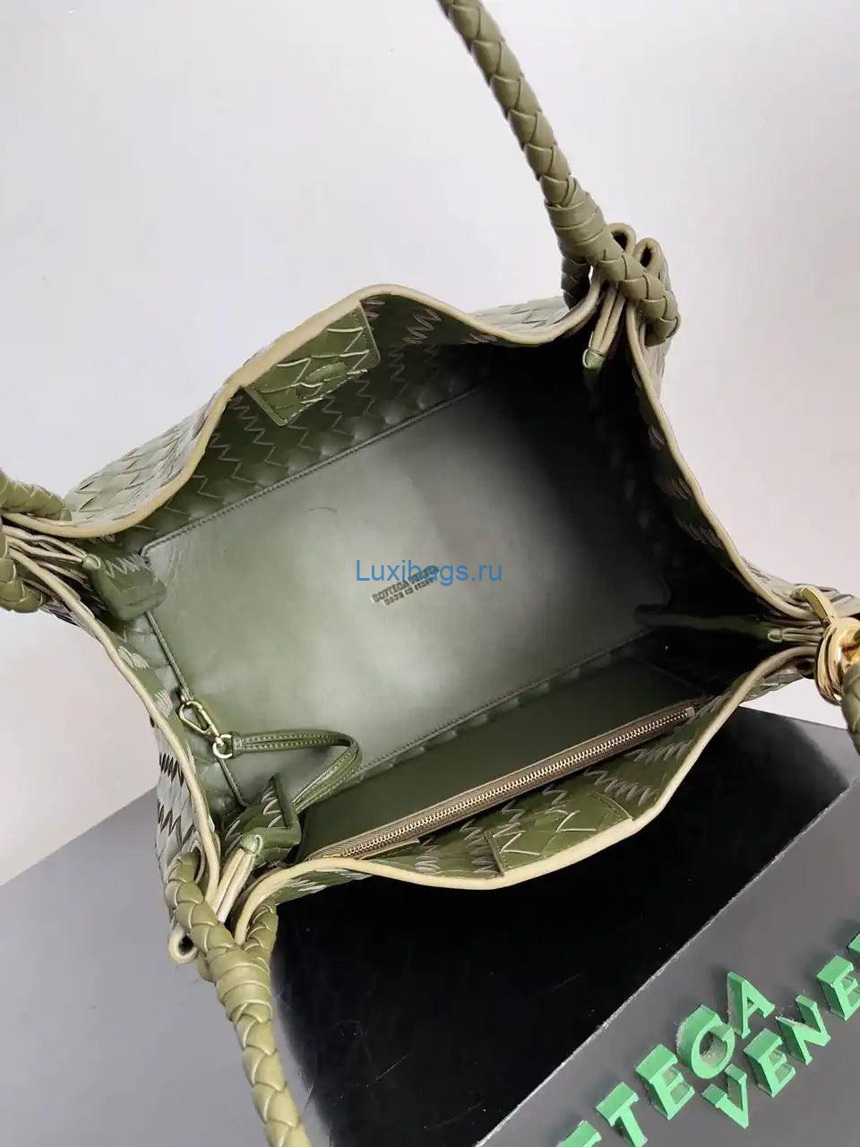 Bottega Veneta BV 796571 Large Andiamo Parachute Olive Green | bottega veneta bv 796571 large andiamo parachute 45