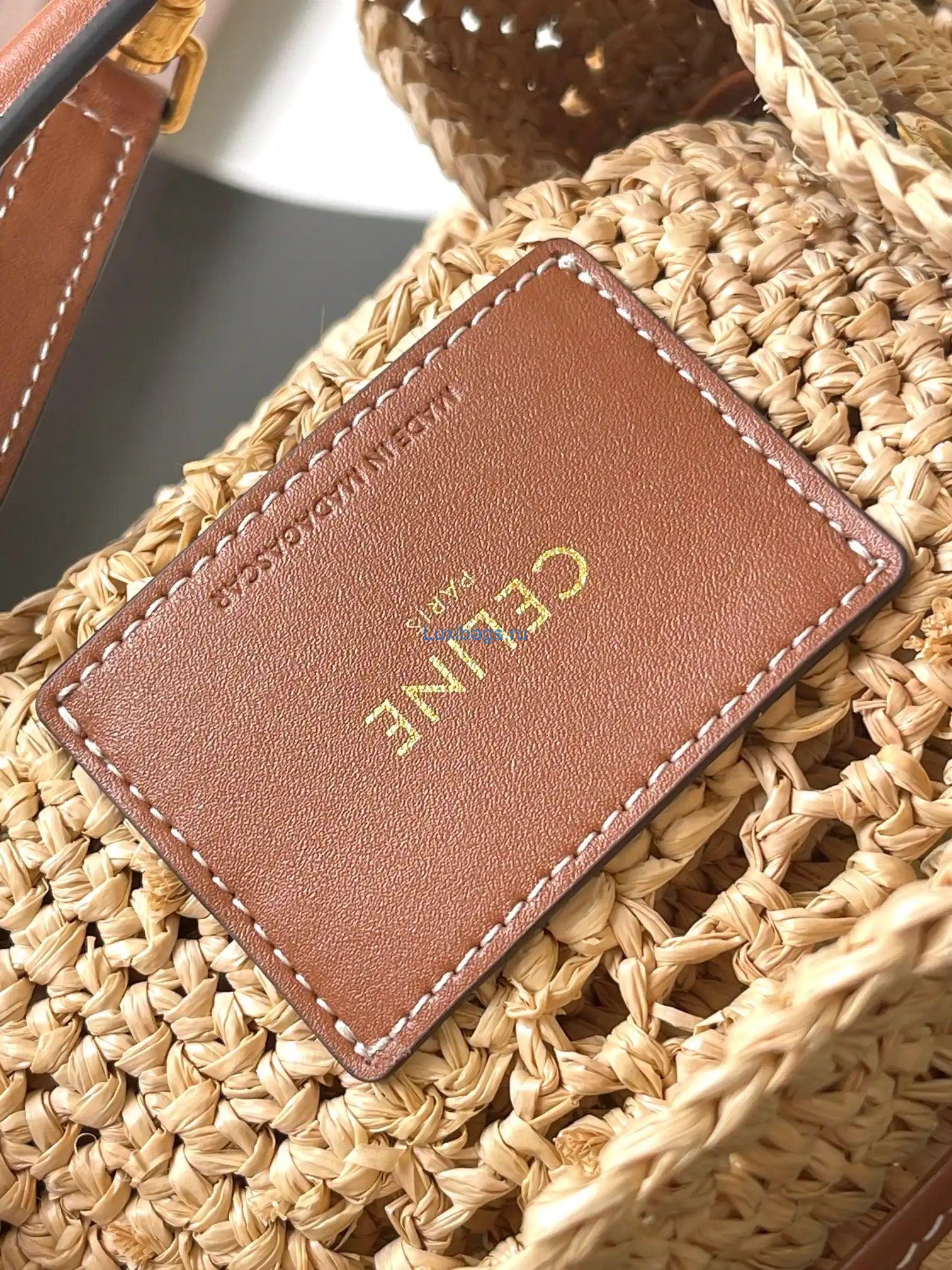 celine 117862 clara classic panier in raffia and calfskin natural 7 Celine 117862 Clara Classic Panier In Raffia And Calfskin Natural | celine 10m432 clara classic panier in raffia and calfskin natural 08
