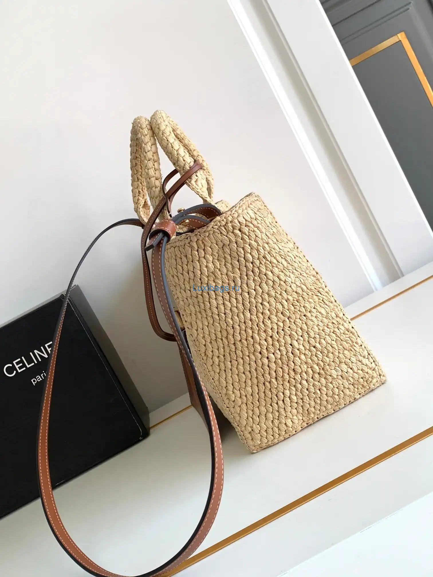 celine 199162 tote classic panier in raffia and calfskin natural & brown 1 Celine 199162 Tote Classic Panier In Raffia And Calfskin Natural & Brown | celine 199162 tote classic panier in raffia and calfskin natural 02