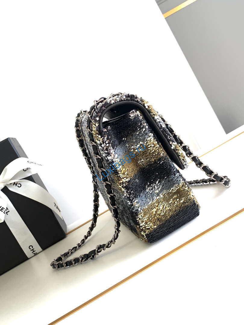 chanel a01112 flap classic 11.12 handbag 24s letter shape black shiny sequin 2 Chanel A01112 Flap Classic 11.12 Handbag 24S letter shape Black shiny sequin | chanel a01112 flap classic 11 12 handbag 24s letter shape black shiny sequin 01