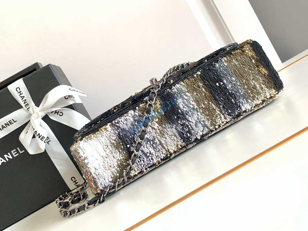 chanel a01112 flap classic 11.12 handbag 24s letter shape black shiny sequin 3 Chanel A01112 Flap Classic 11.12 Handbag 24S letter shape Black shiny sequin | chanel a01112 flap classic 11 12 handbag 24s letter shape black shiny sequin 03