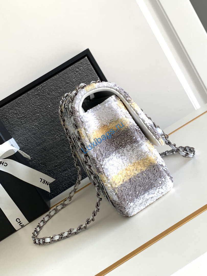 chanel a01112 flap classic 11.12 handbag 24s letter shape silver shiny sequin 1 Chanel A01112 Flap Classic 11.12 Handbag 24S letter shape Silver shiny sequin | chanel a01112 flap classic 11 12 handbag 24s letter shape silver shiny sequin 02
