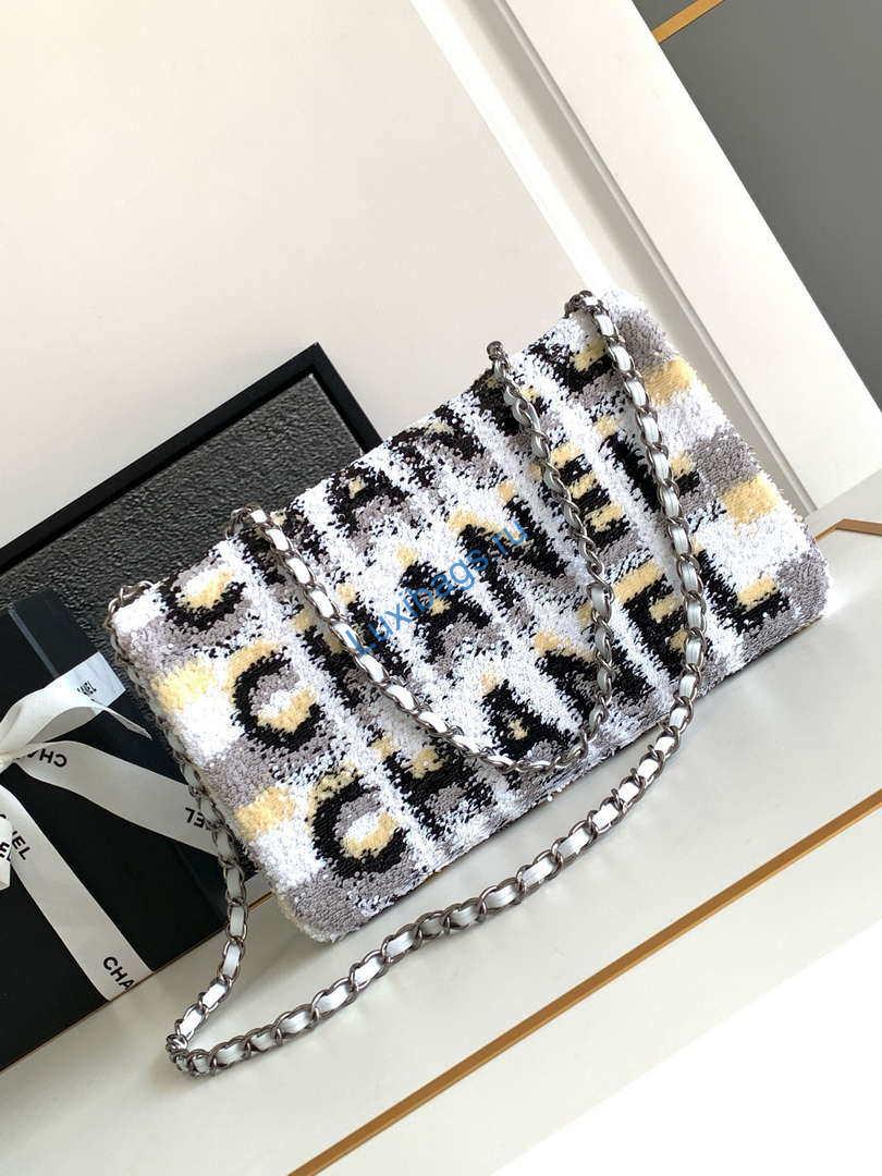 chanel a01112 flap classic 11.12 handbag 24s letter shape silver shiny sequin 2 Chanel A01112 Flap Classic 11.12 Handbag 24S letter shape Silver shiny sequin | chanel a01112 flap classic 11 12 handbag 24s letter shape silver shiny sequin 03