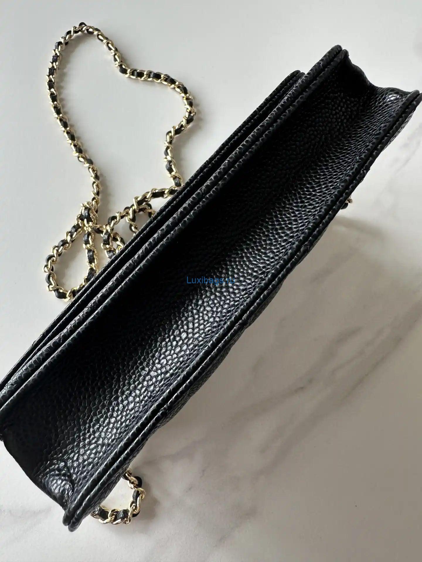 Chanel AP4241 Classic Wallet On Chain Grained Shiny Calfskin Black | chanel ap4241 classic wallet on chain grained shiny calfskin 03
