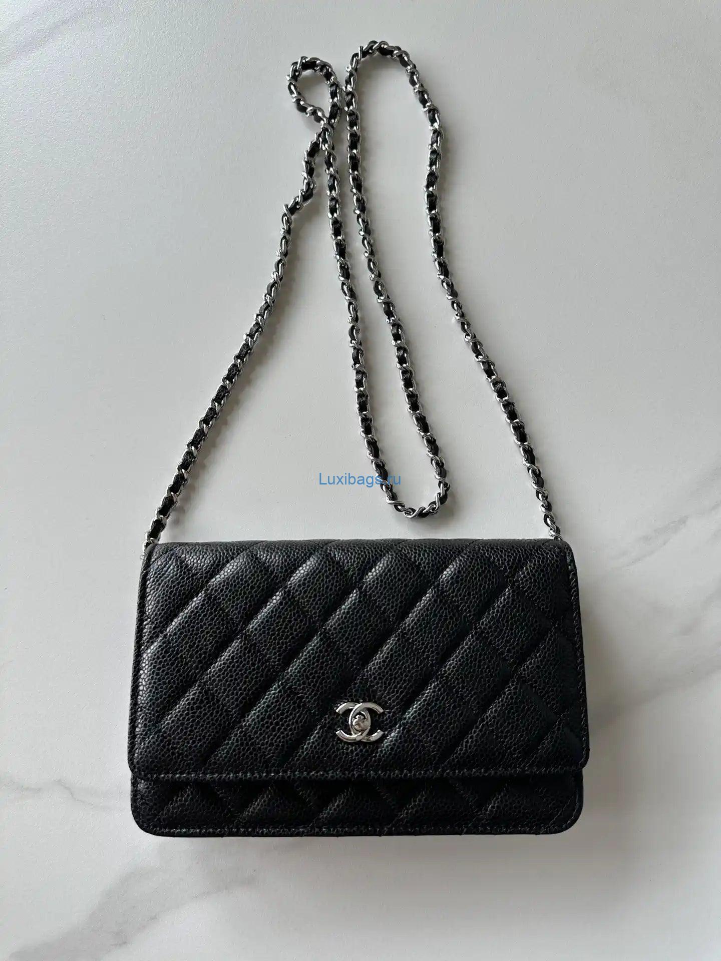 Chanel AP4241 Classic Wallet On Chain Grained Shiny Calfskin Black | chanel ap4241 classic wallet on chain grained shiny calfskin 10