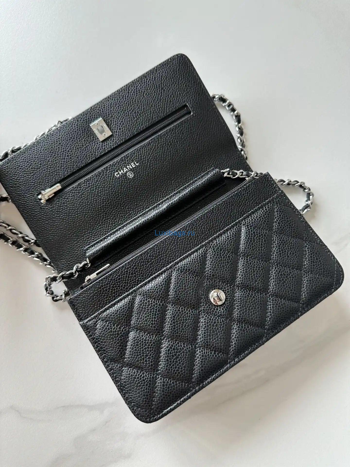 Chanel AP4241 Classic Wallet On Chain Grained Shiny Calfskin Black | chanel ap4241 classic wallet on chain grained shiny calfskin 13