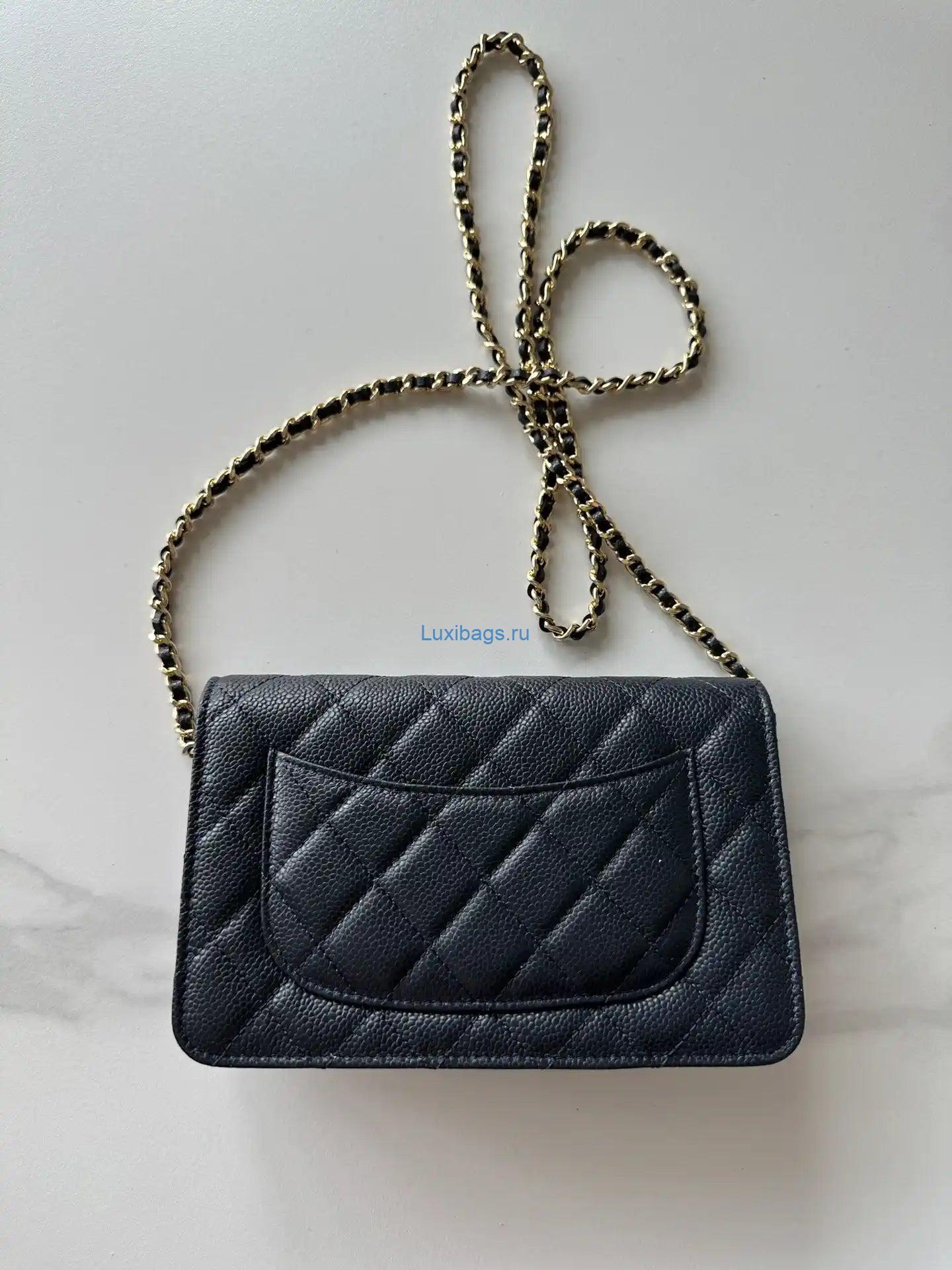 Chanel AP4241 Classic Wallet On Chain Grained Shiny Calfskin Navy Blue | chanel ap4241 classic wallet on chain grained shiny calfskin 140
