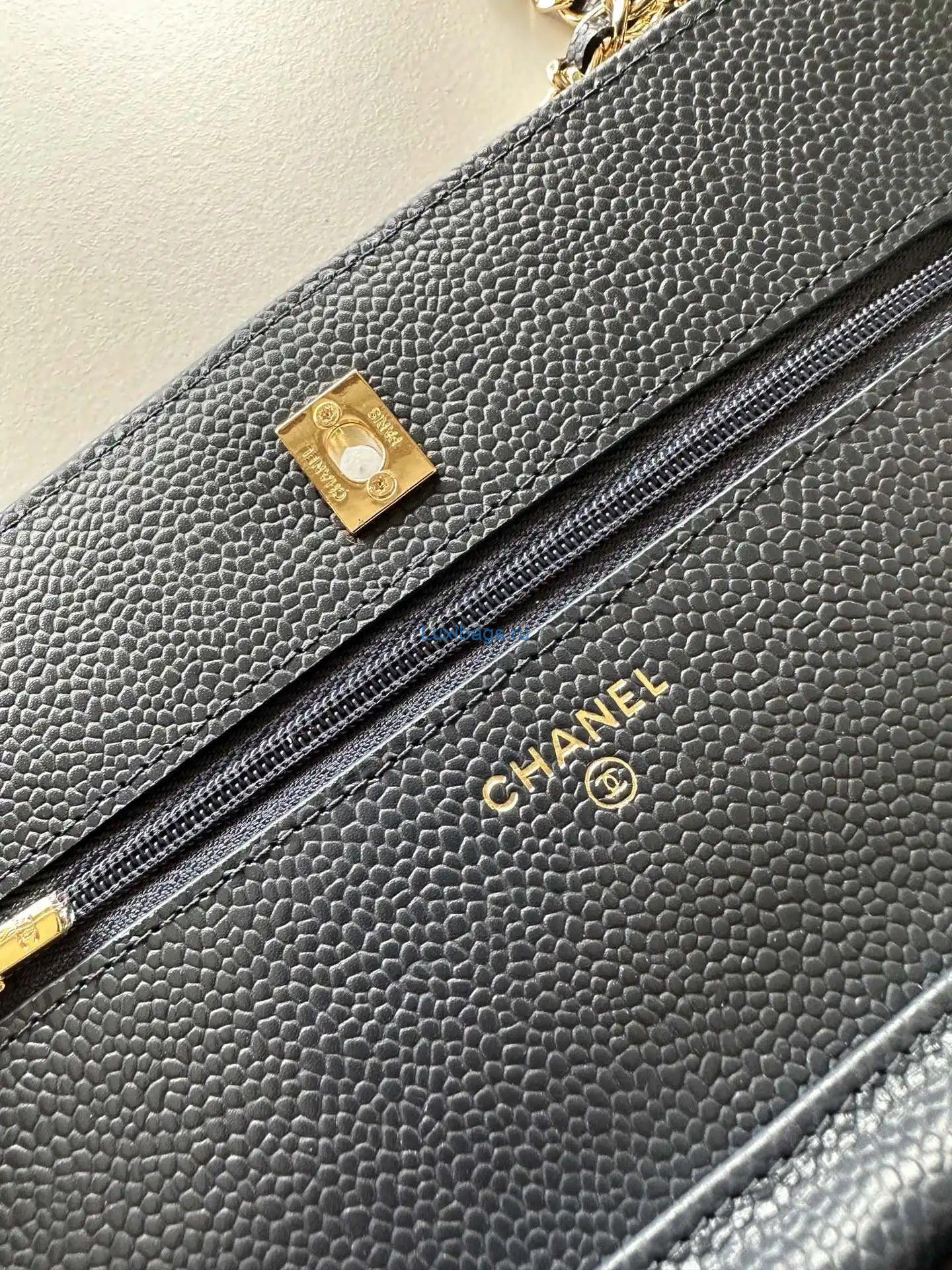 Chanel AP4241 Classic Wallet On Chain Grained Shiny Calfskin Navy Blue | chanel ap4241 classic wallet on chain grained shiny calfskin 143
