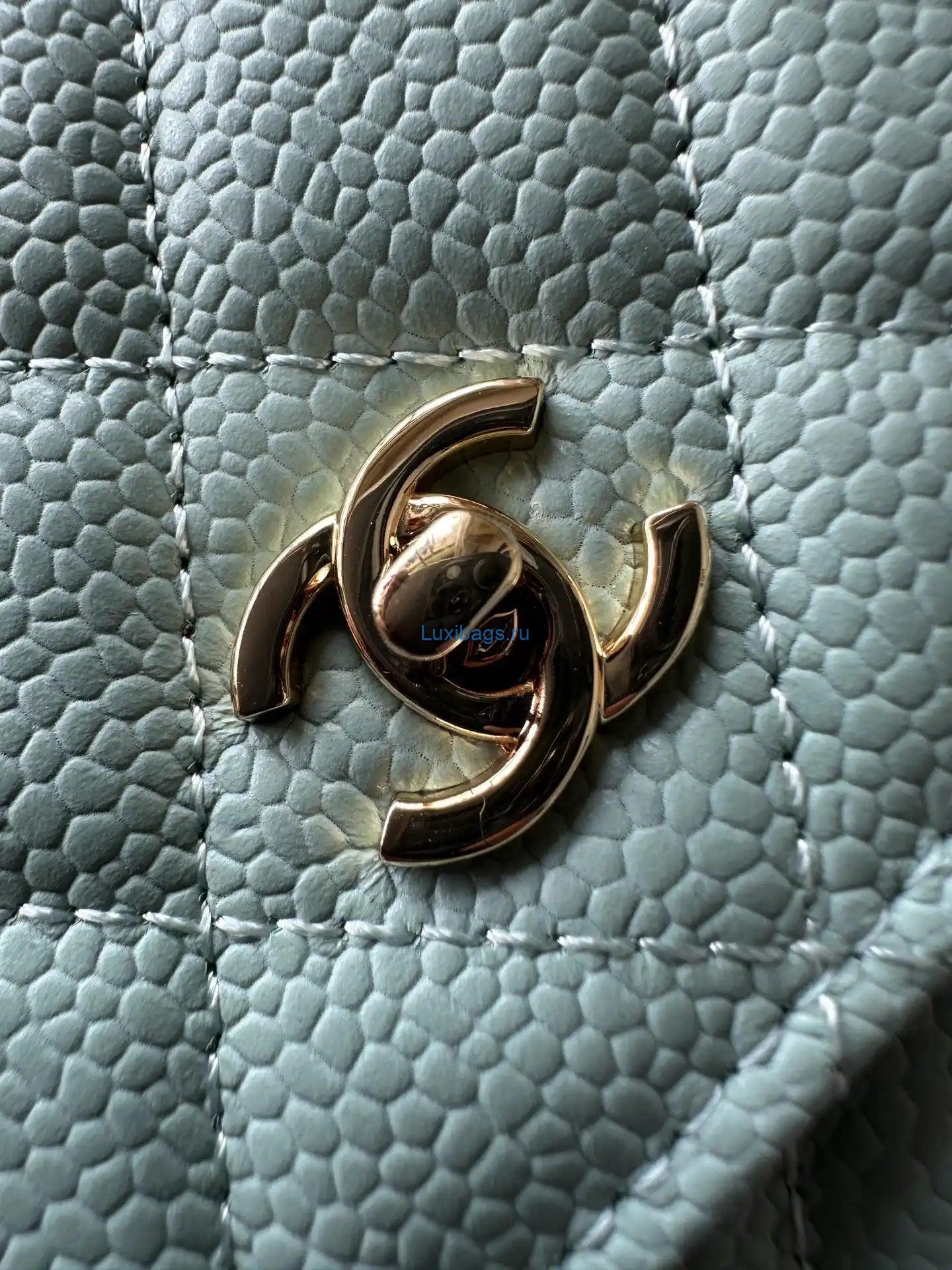 Chanel AP4241 Classic Wallet On Chain Grained Shiny Calfskin Light Blue | chanel ap4241 classic wallet on chain grained shiny calfskin 152