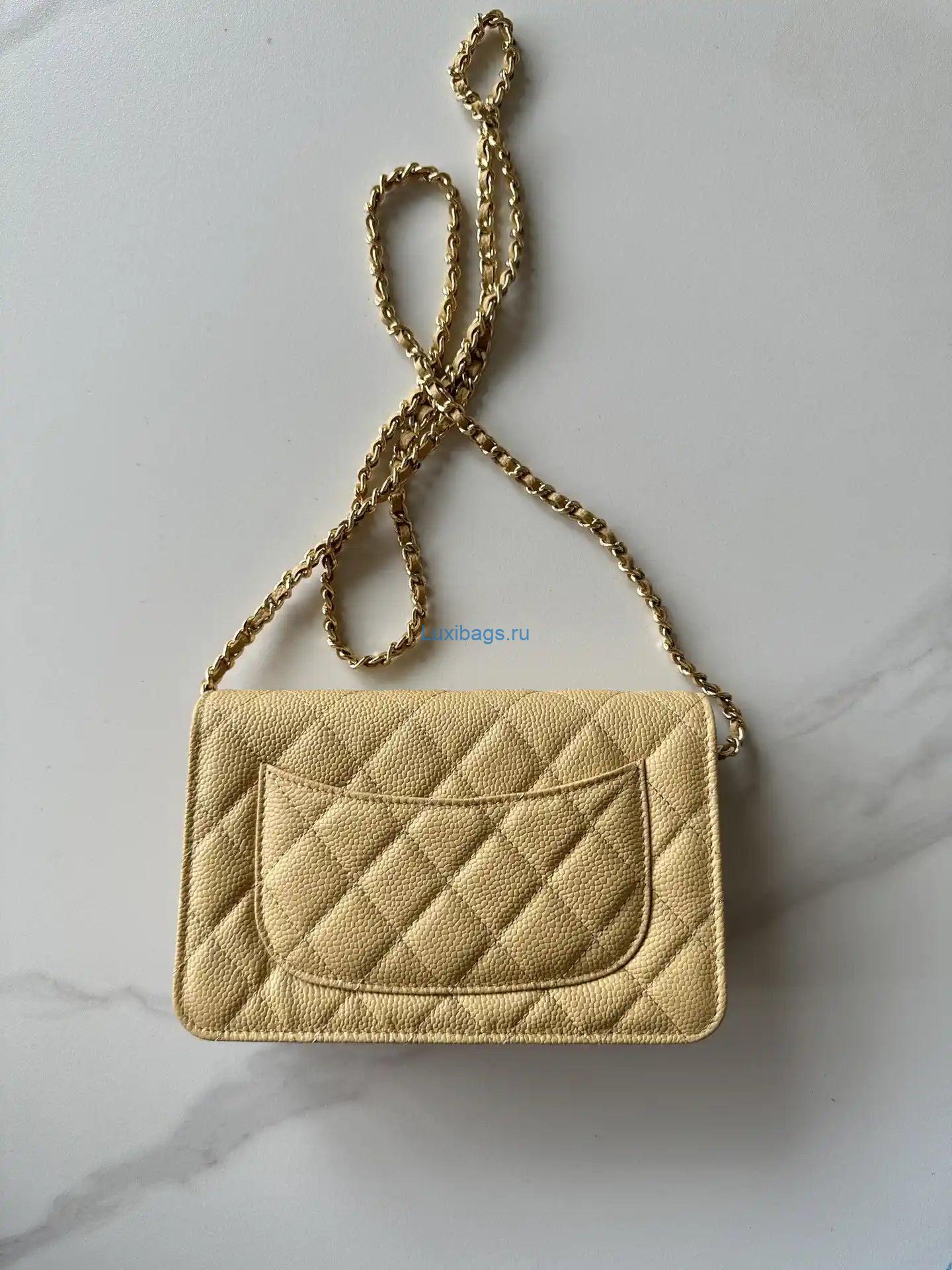 Chanel AP4241 Classic Wallet On Chain Grained Shiny Calfskin Apricot | chanel ap4241 classic wallet on chain grained shiny calfskin 21
