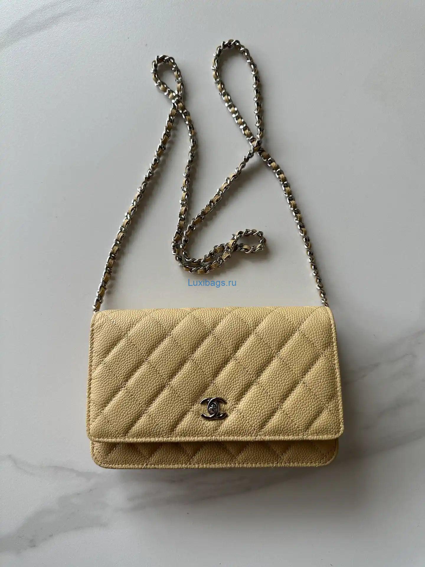 Chanel AP4241 Classic Wallet On Chain Grained Shiny Calfskin Apricot | chanel ap4241 classic wallet on chain grained shiny calfskin 29