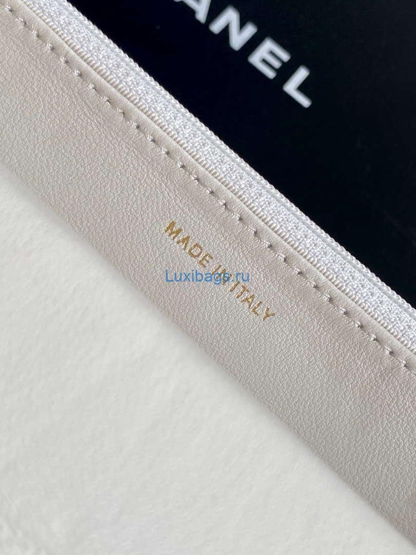 Chanel AP4323 Wallet On Chain Lambskin Diamanté Gold White | chanel ap4323 wallet on chain lambskin diamante gold white 09