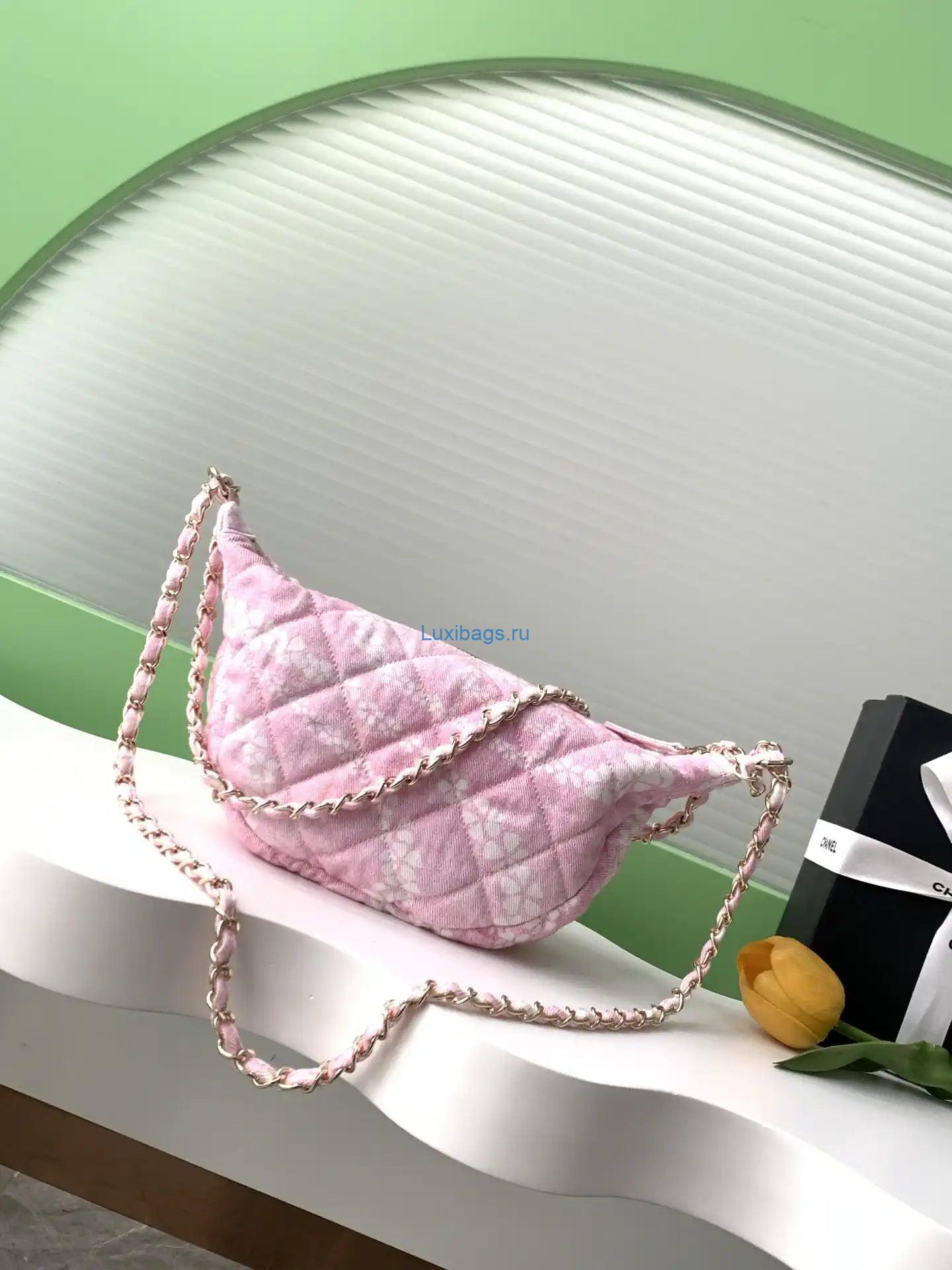 chanel as5431 large hobo bag printed denim light pink & white 2 Chanel AS5431 Large Hobo Bag Printed Denim Light Pink & White | chanel as5431 large hobo bag printed denim light pink white 03