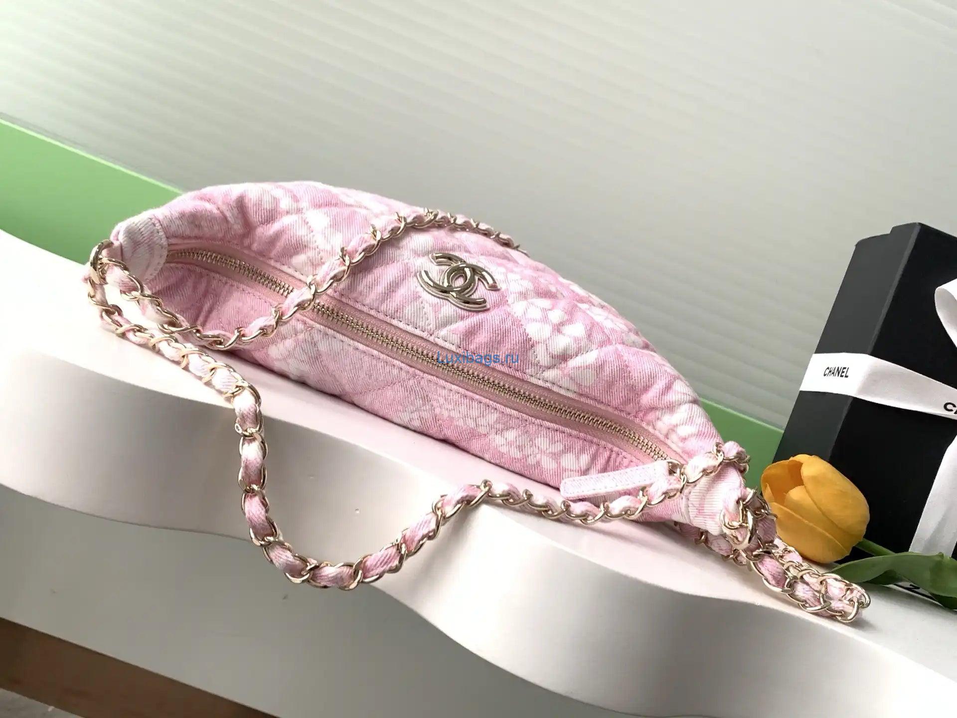 chanel as5431 large hobo bag printed denim light pink & white 5 Chanel AS5431 Large Hobo Bag Printed Denim Light Pink & White | chanel as5431 large hobo bag printed denim light pink white 06